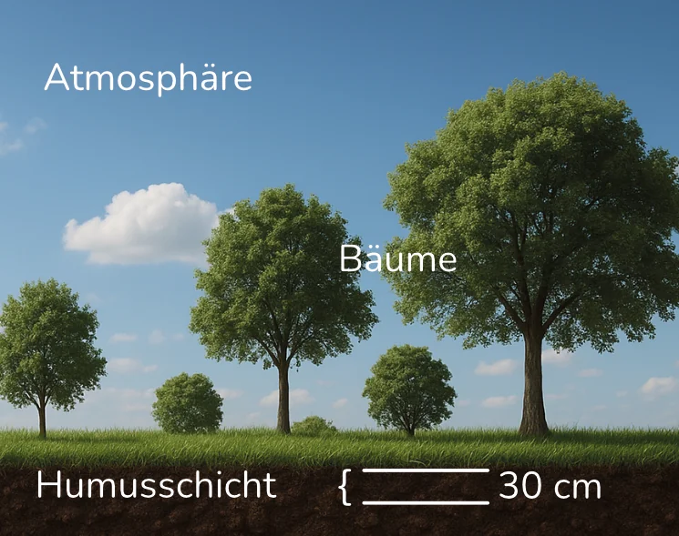 Die Humusschicht ist einer der größten CO2-Speicher